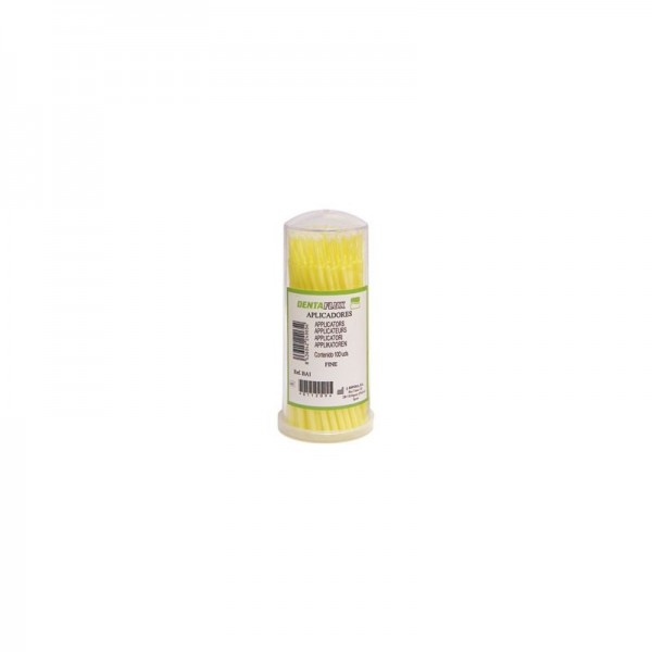 Bastoncillos Aplicadores Largos Fino Amarillo 100u*#